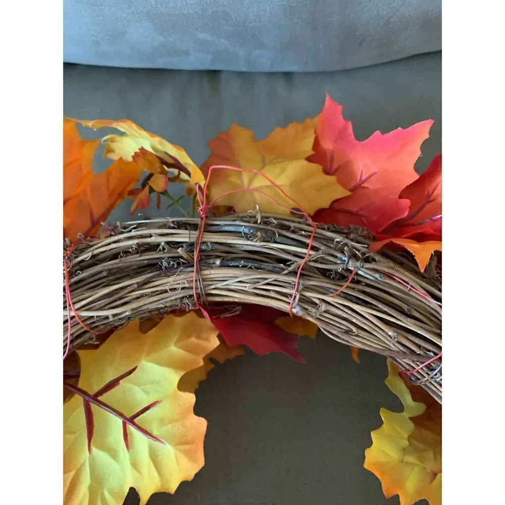 Handcrafted Fall Autumn Wreath Thanksgiving Harvest Door Decor
